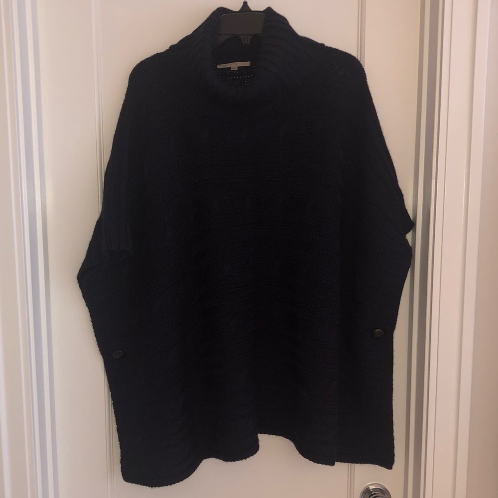 GAP Navy cableknit poncho